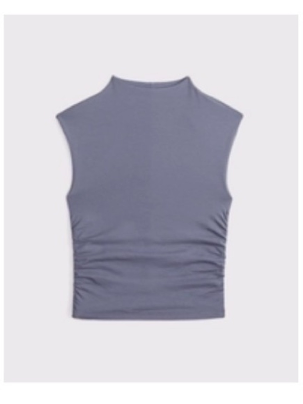 Sleeveless Mock Ruched Tank - Slate Blue Abercrombie & Fitch Paloma size XL